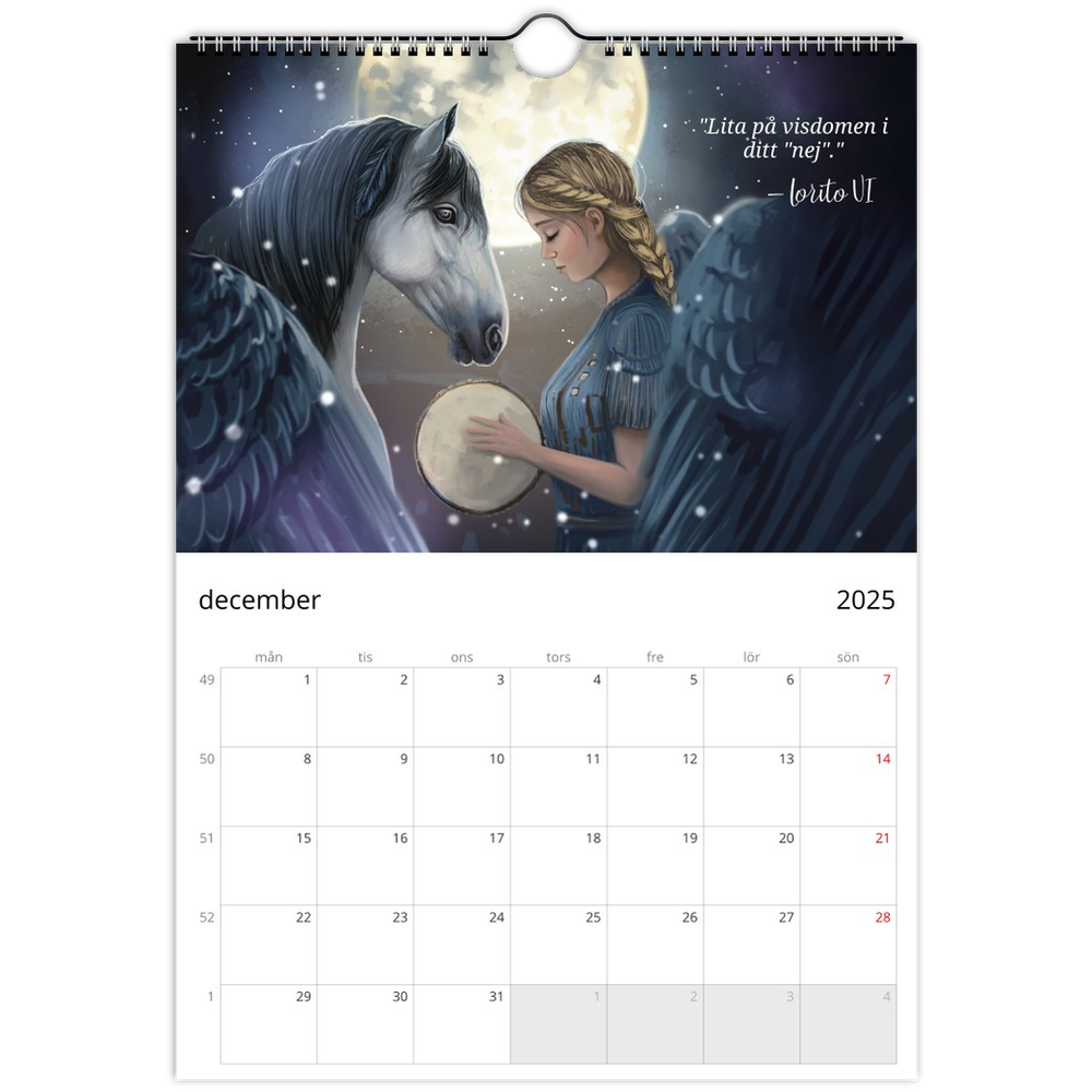 Calender A4, Messages from the horses